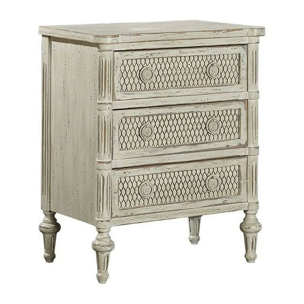 24-inch Distressed Finish Mesh Front Field Chest Z424