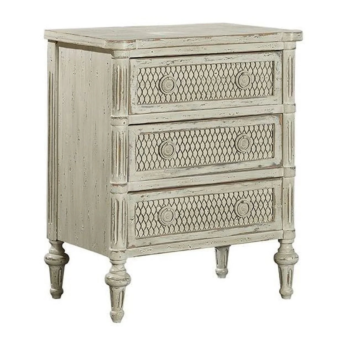 24-inch Distressed Finish Mesh Front Field Chest Z424