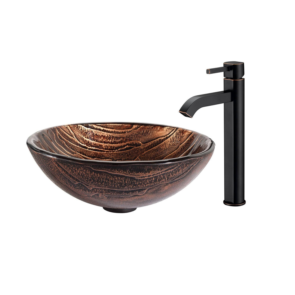 Glass Vessel Sink and Faucet Y932