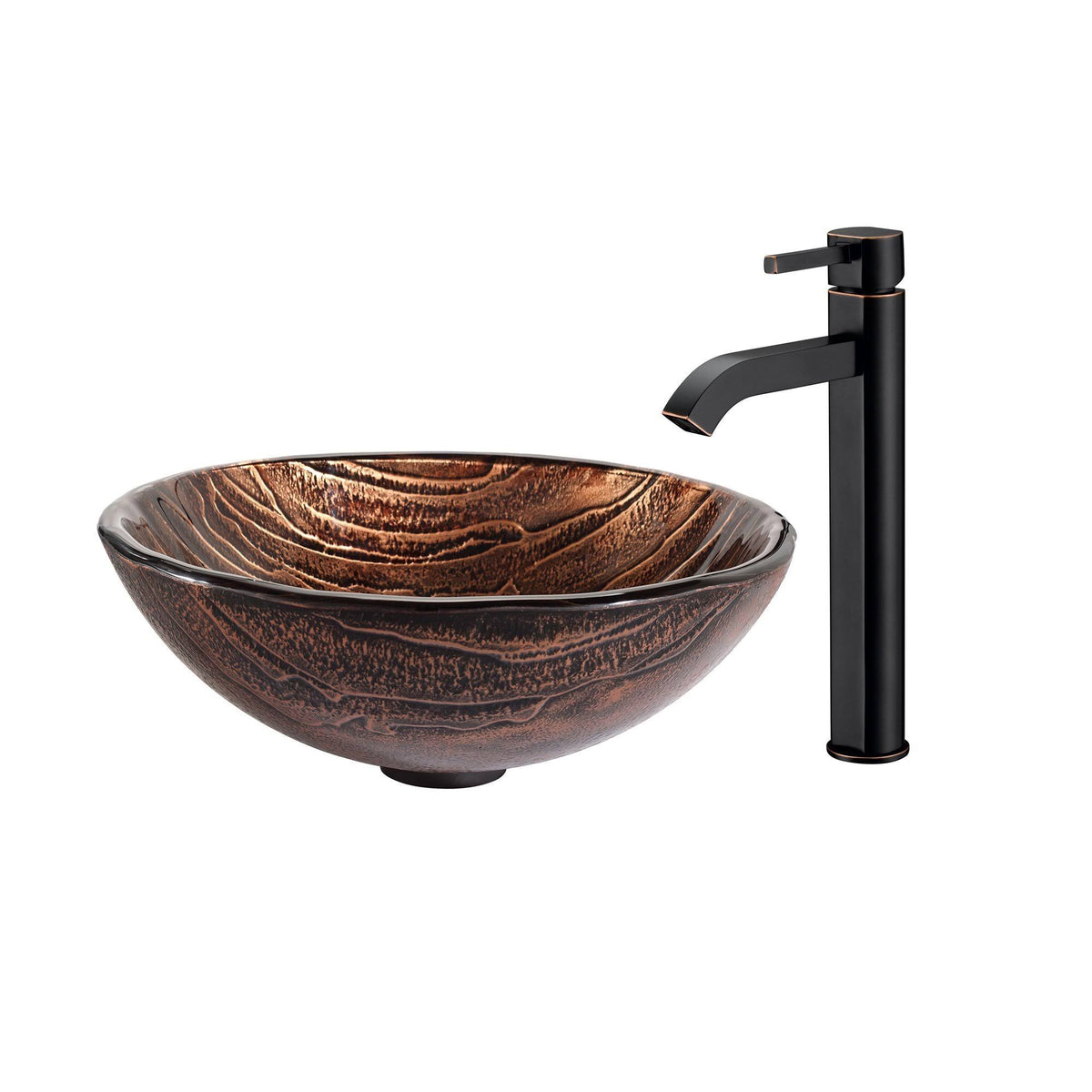 Glass Vessel Sink and Faucet Y932