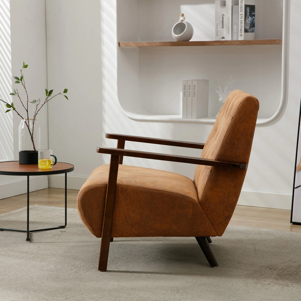 Lounge Arm Chair Wood Frame E77856