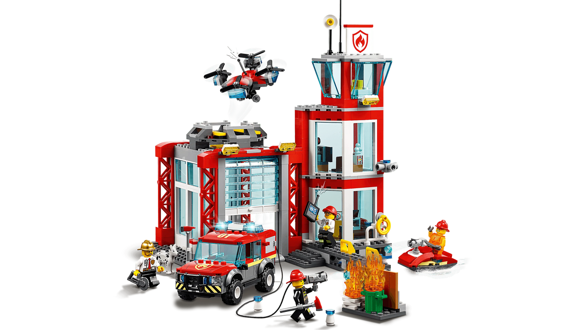 Fire Station Building Set 509 Pieces O91205