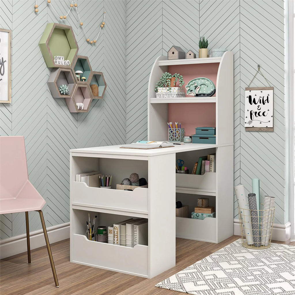 White Kids Craft Desk H7063