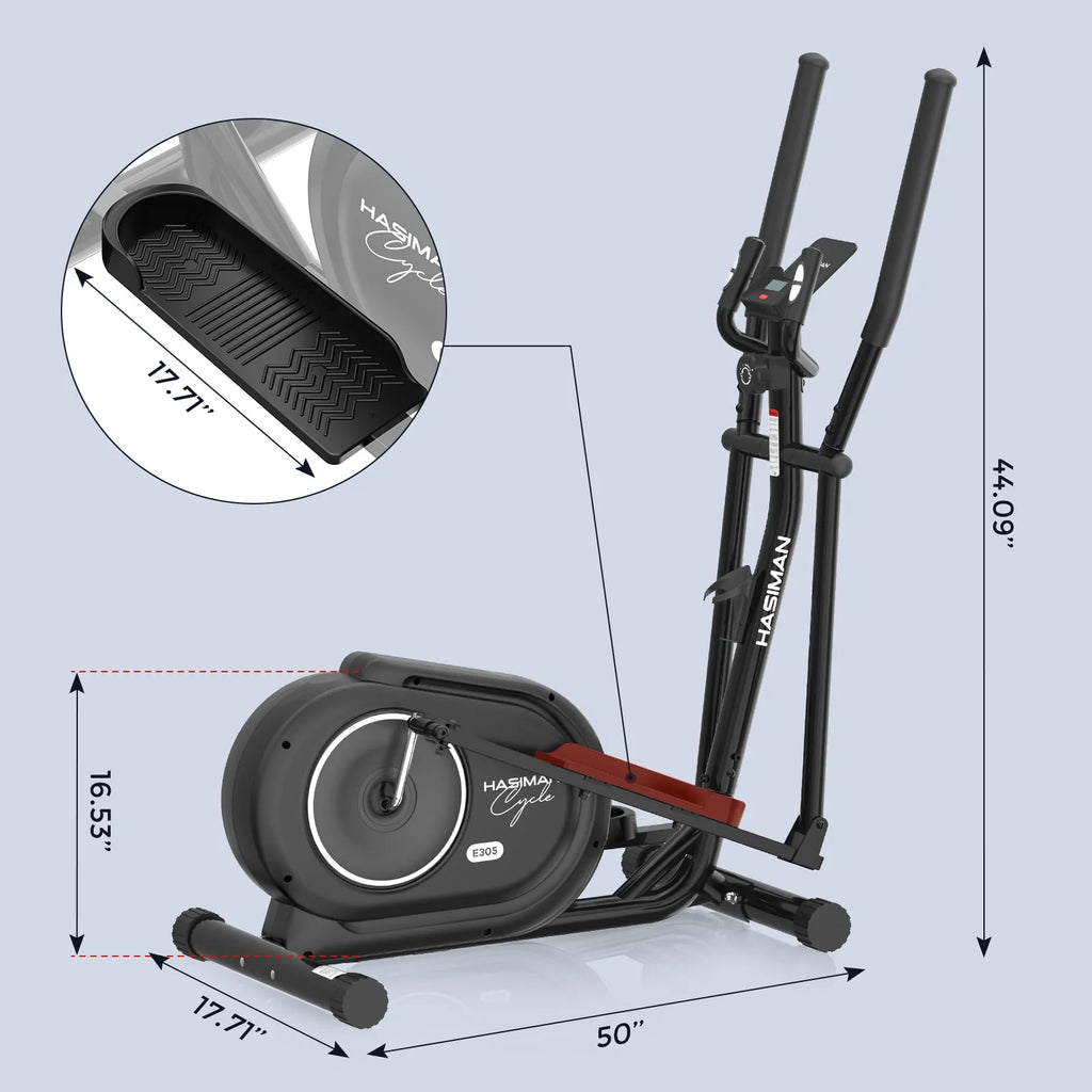 Silent Magnetic Elliptical Bike Stationary Exercise Machine H181237