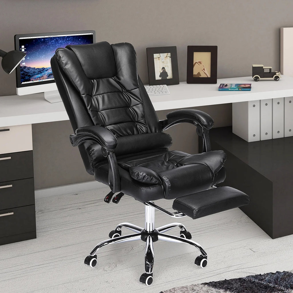 Ergonomic Faux Leather High Back Office Chair with Lumbar Support K55214