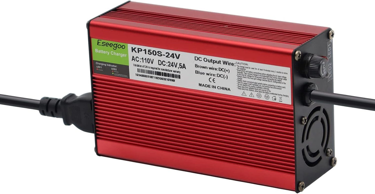 24V 5A Battery Charger with 3-Pin XLR Connector Pack of 2 Q149733