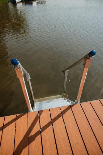Aluminum Dock Stairs 2 Step with 1 Handrail C864486