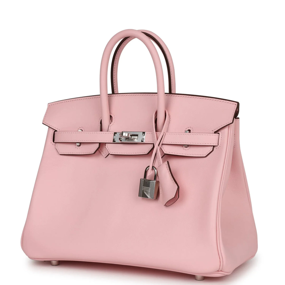 Birkin 25 Rose Sakura Swift Palladium Hardware L6107