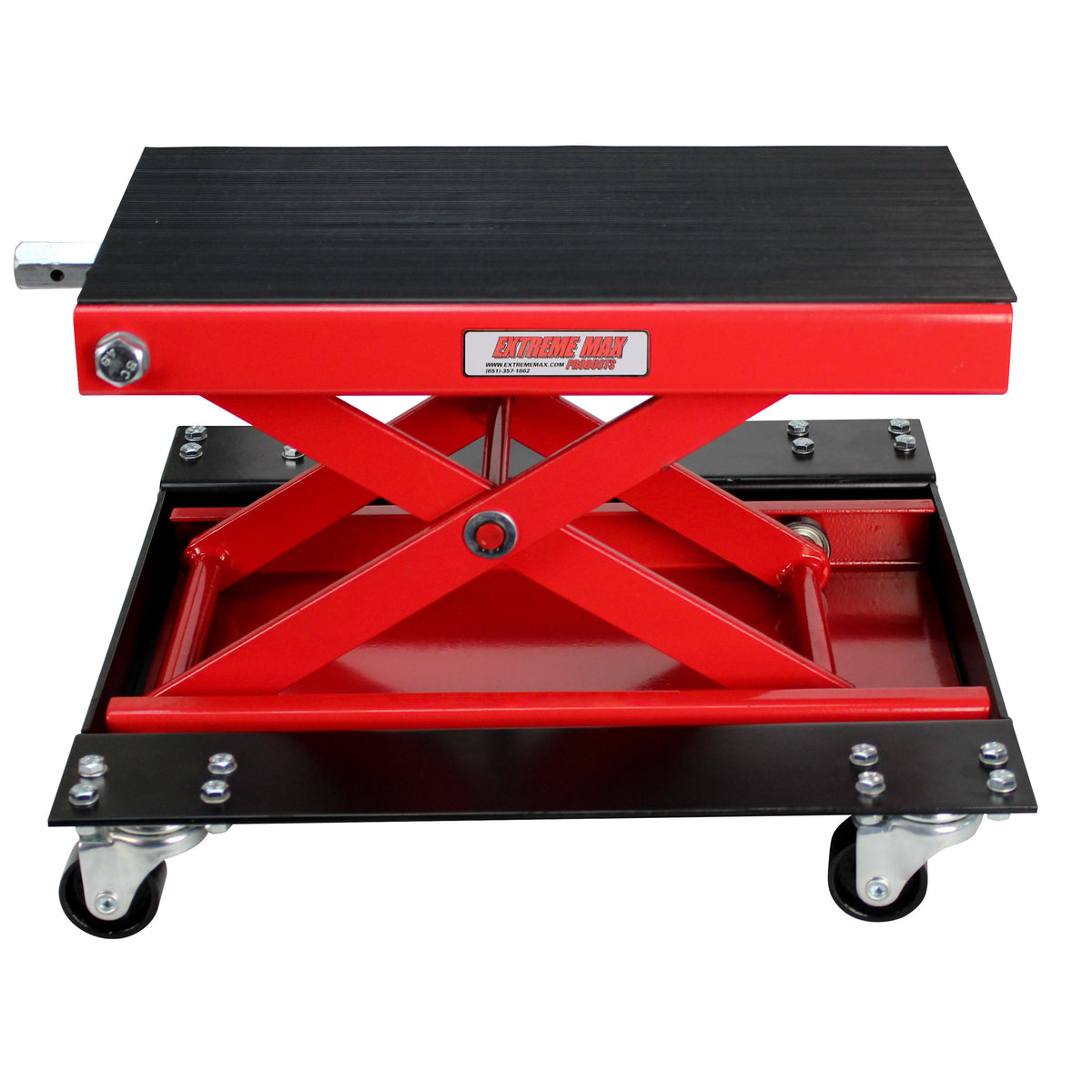 1100 lb. Wide Motorcycle Scissor Jack with Dolly Y4036