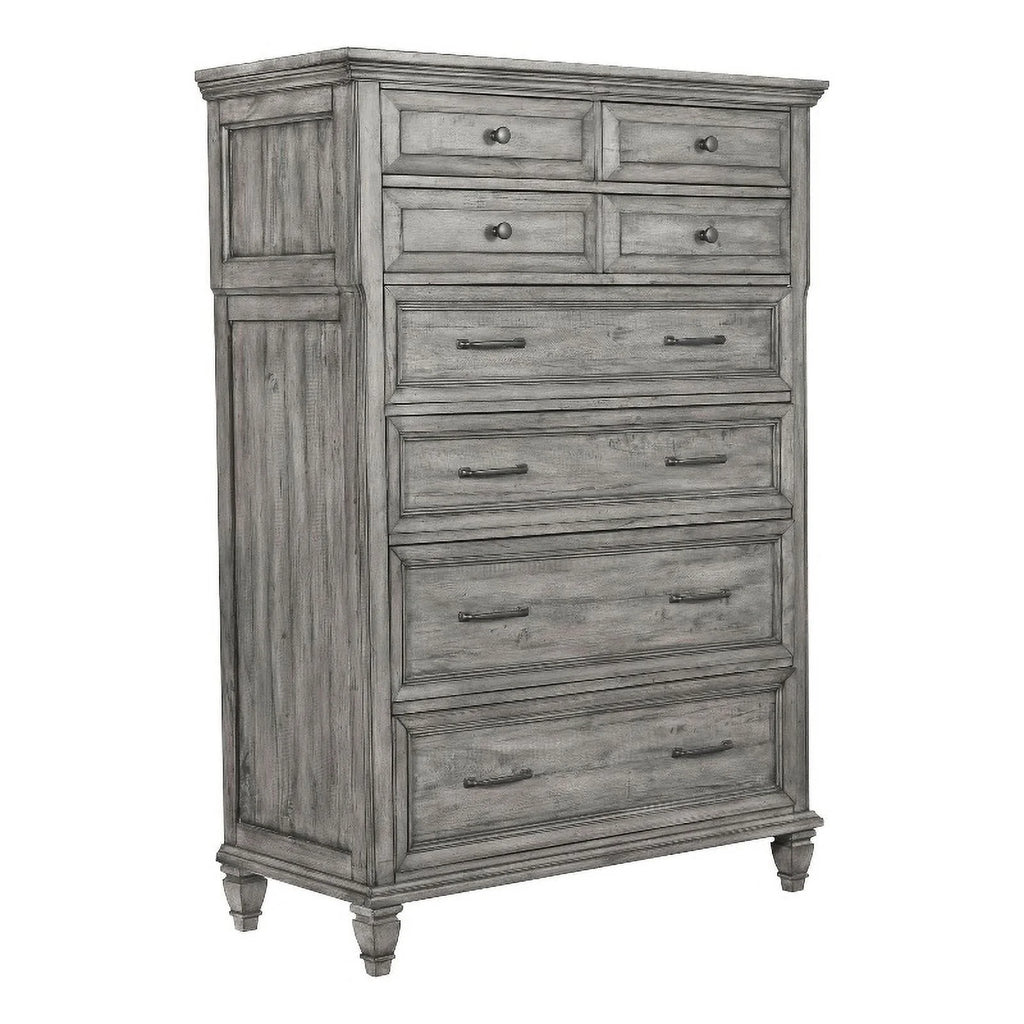 8 Drawer Rectangular Chest Grey X660