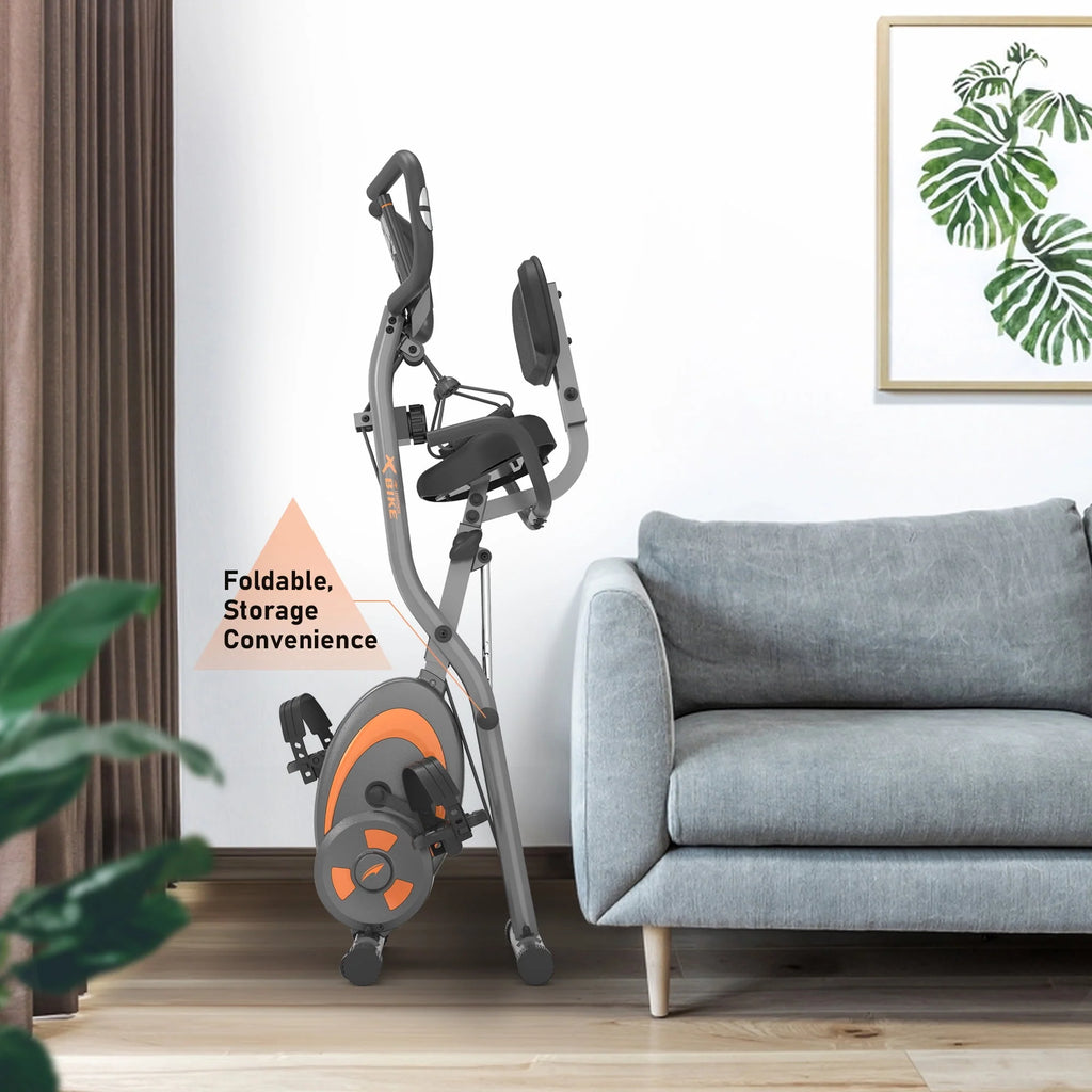 Folding Recumbent Exercise Bike with Resistance Bands L117374