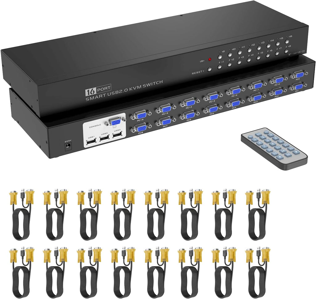 VGA Rack Mount KVM Switch 16 Ports 1U M67976