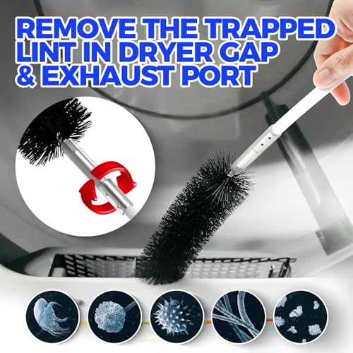 30 Feet Dryer Vent Cleaner Kit Flexible Lint Brush K703592