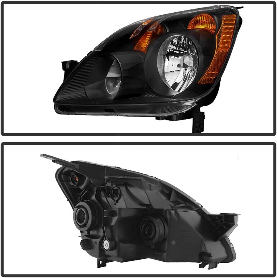 Black Housing Headlights Headlamps Driver + Passenger Side I415020