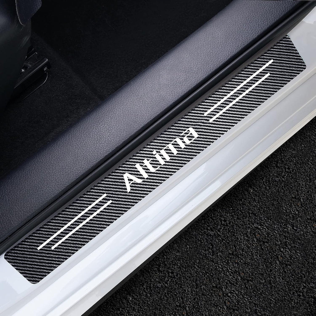 Carbon Fiber Door Entry Guard Scratch Pad Film Z9683