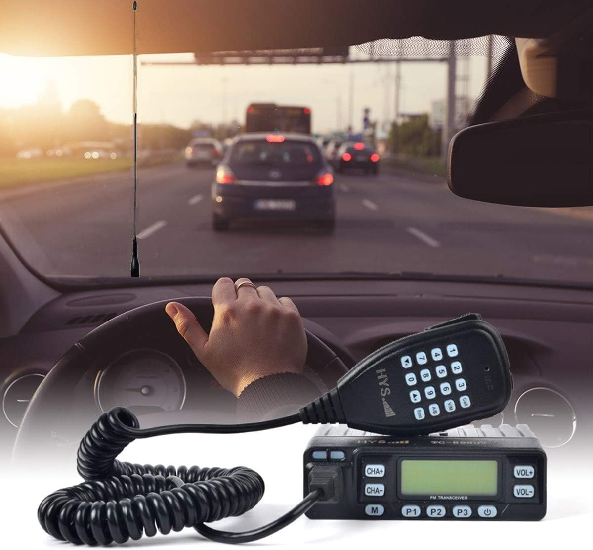 25W Dual Band VHF/UHF Mobile Transceiver with Magnetic Mount and Antenna K8159