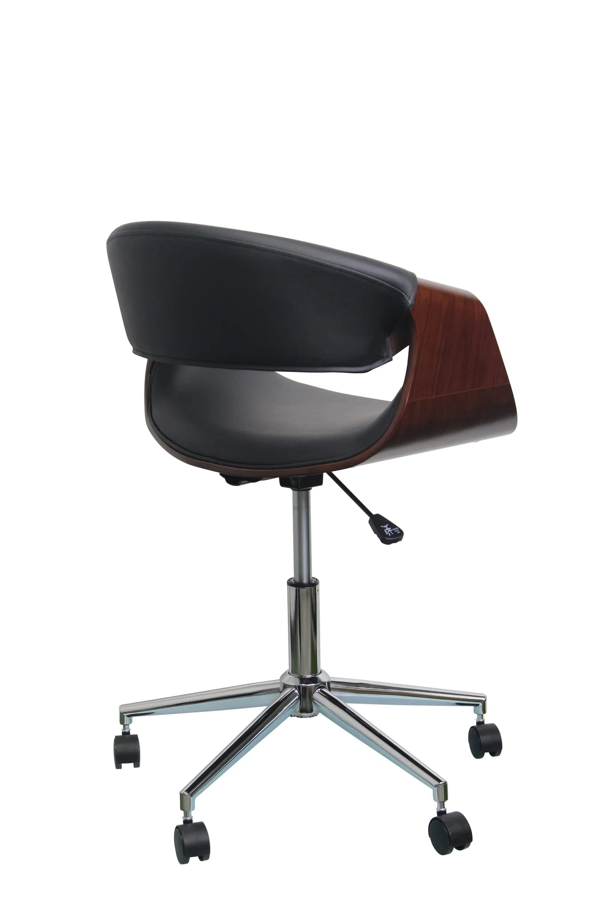 Walnut Wood PU Leather Office Chair S114