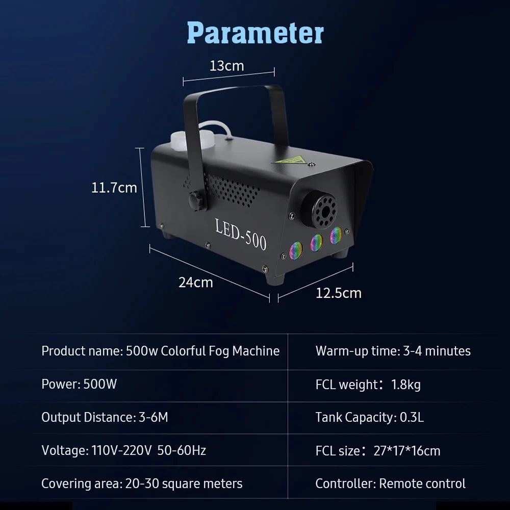 500W LED Fog Machine with Wireless Remote Control Z29925