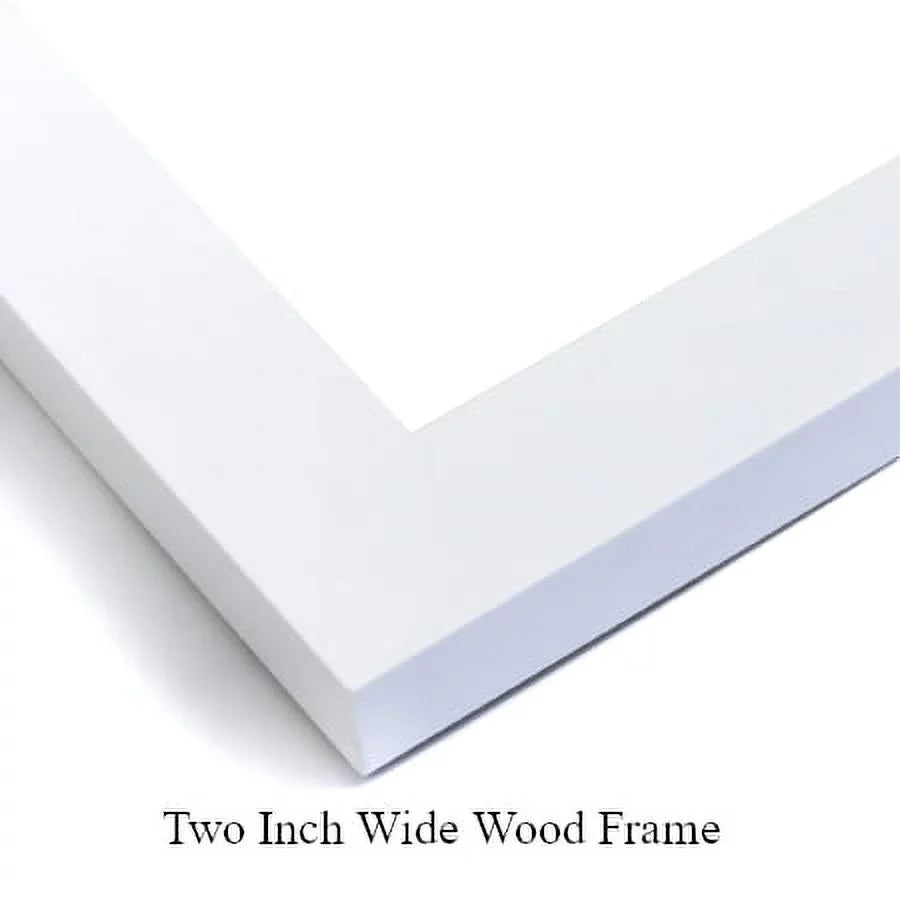 White Modern Wood Framed Art Print H315