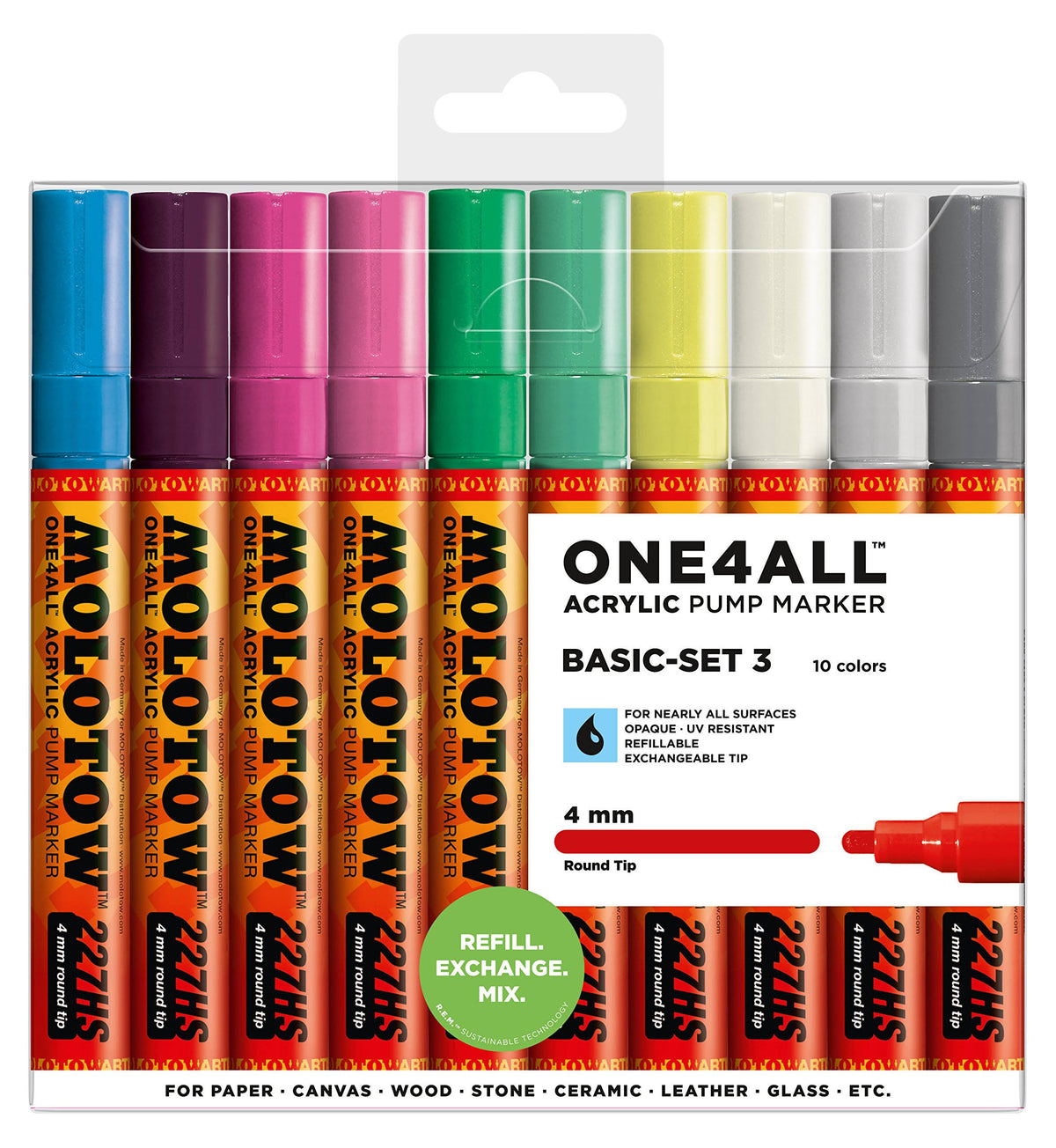 Acrylic Marker Basic Set 10 Colors L43515