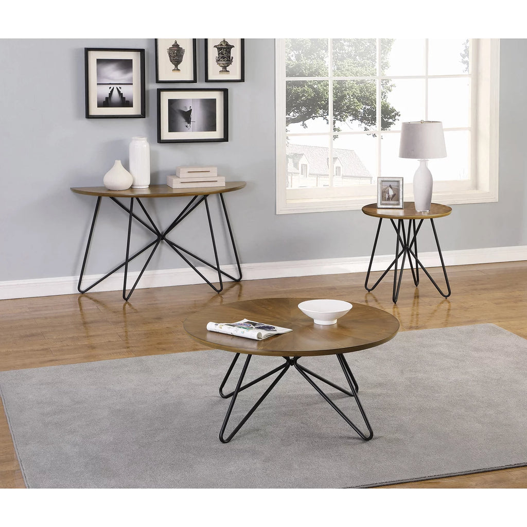 Dark Brown and Black Sofa Table F616383