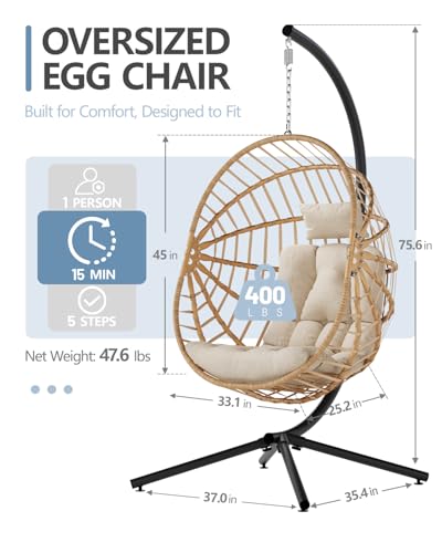 Hanging Egg Chair with Stand O98235