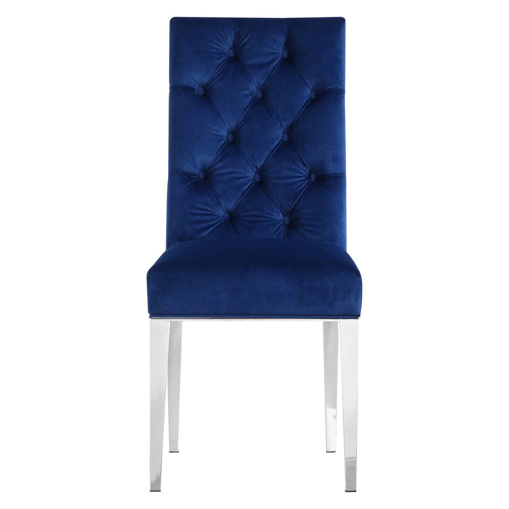 Black Velvet Dining Chair Set of 2 M210606