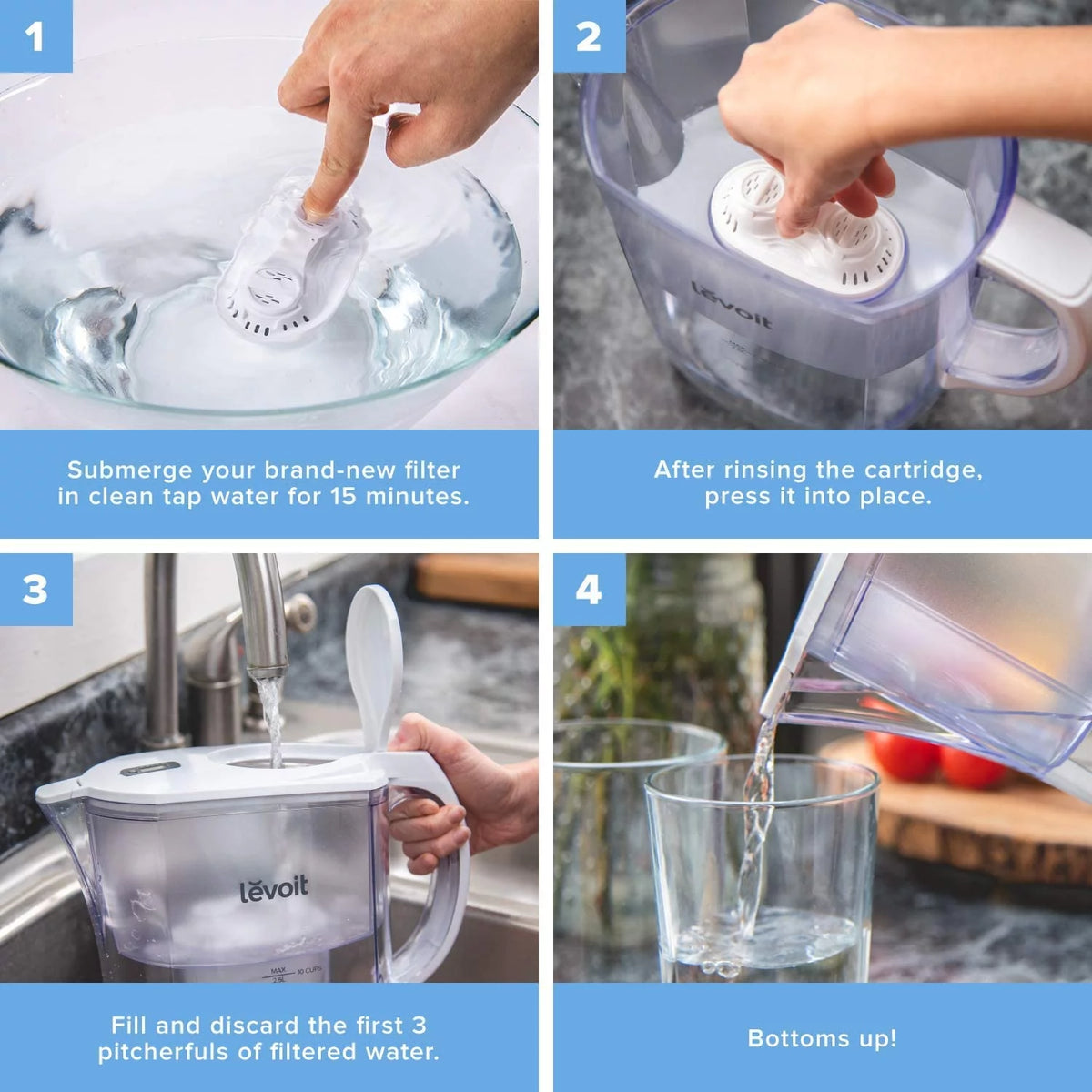 Water Filter Pitcher 10 Cup White W855563