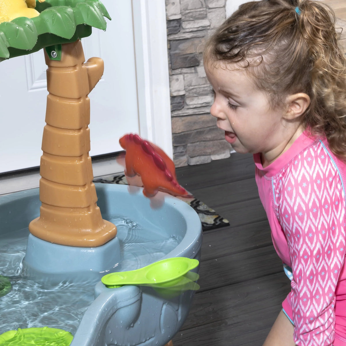 Gray Plastic Water Table with 13-piece Playset K989