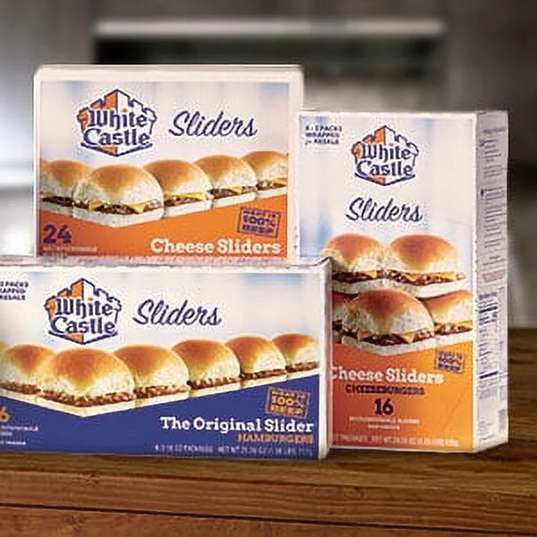 White Castle Classic Cheese Sliders, 16 Count per pack, 29.28 oz F644