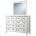 White Mahogany Dresser & Mirror L3491