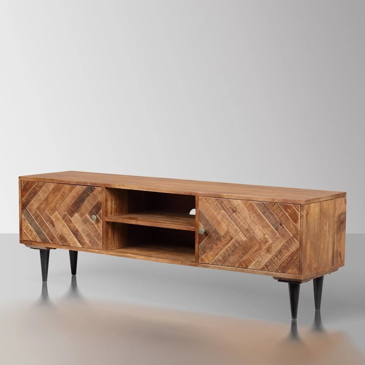 59" Solid Wood Media Console TV Stand Cabinet I973