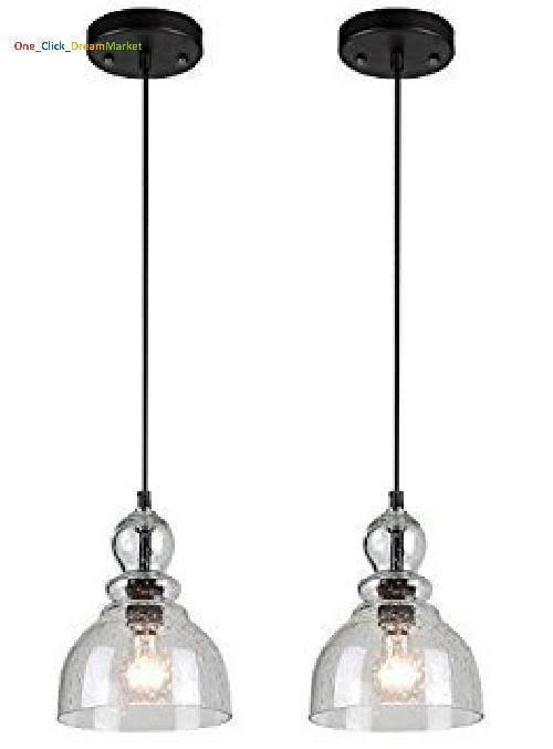 Adjustable Mini Pendant with Clear Seeded Glass A1922