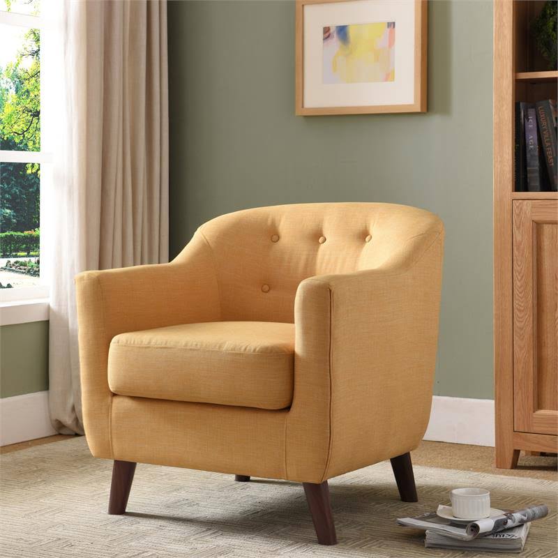Yellow Fabric Accent Chair H43832