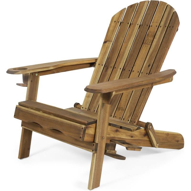 Acacia Wood Folding Adirondack Chair R57972