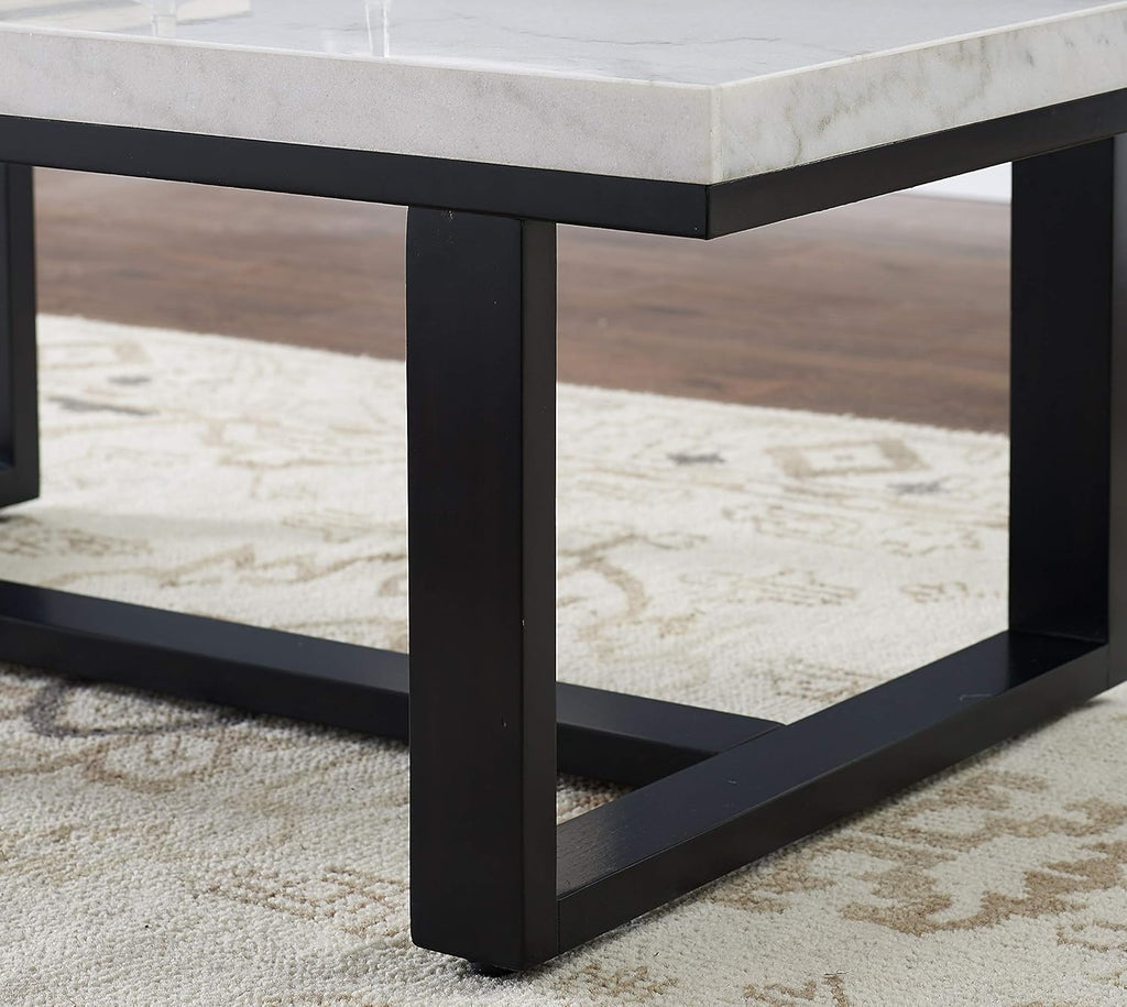 White Marble Top Cocktail Table W738