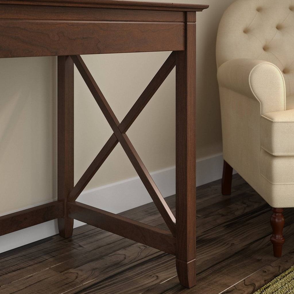 48-Inch Writing Desk with Lateral File Cabinet E22176