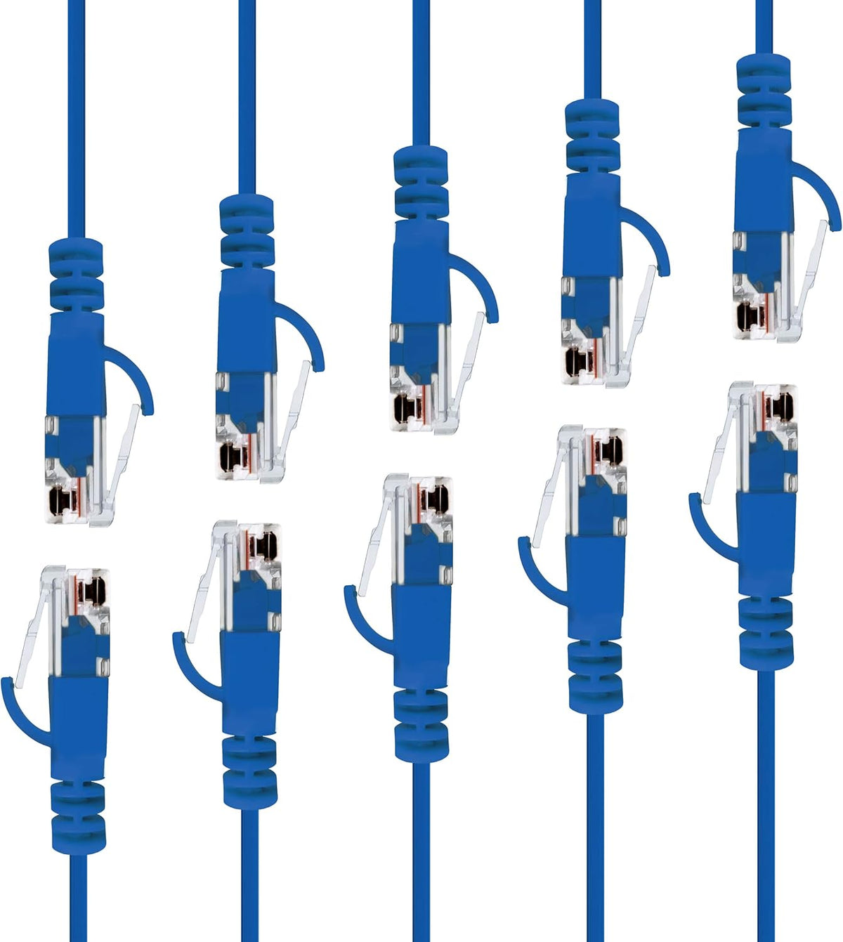 Cat6 Ethernet Cable 3 ft 100-Pack Flat Blue M757729