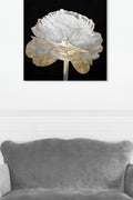 Black Gold Floral Canvas H156732