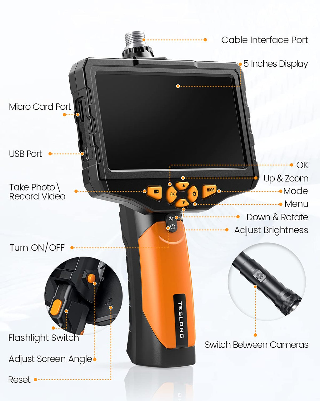 Dual Lens Inspection Camera with Light 1080p M9338
