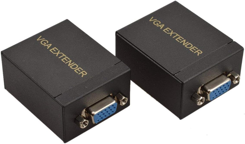 VGA Signal Extender Repeater Adapter Over RJ45 Cat6 Network Cable 200ft R1419