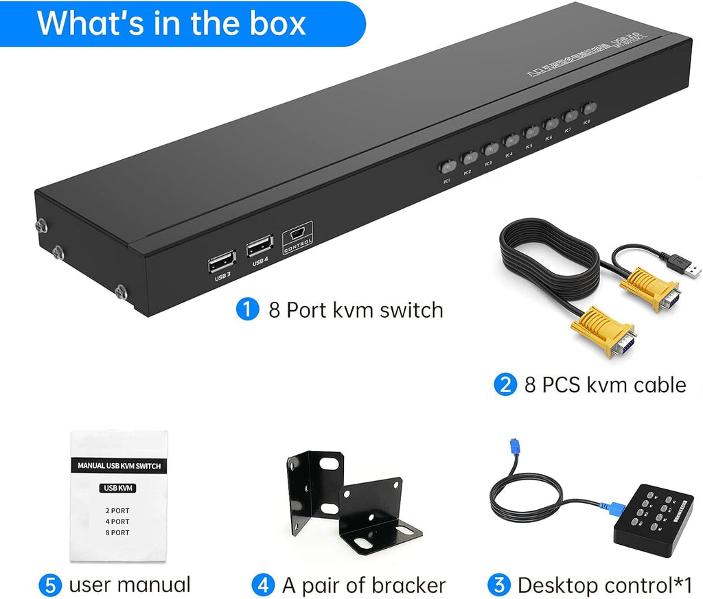 VGA Rack Mount KVM Switch 16 Ports 1U M67976