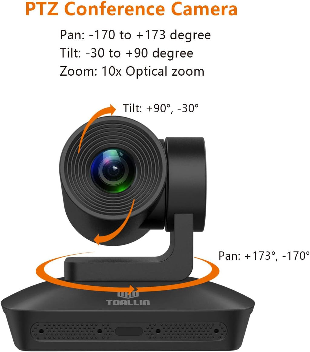 1080P PTZ Webcam with 4 Microphones Array and 10X Optical Zoom R91520