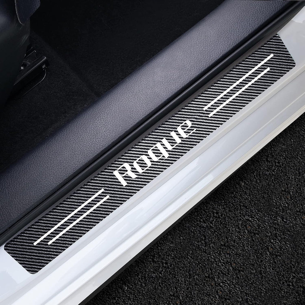 Carbon Fiber Door Entry Guard Scratch Pad Film Z9683
