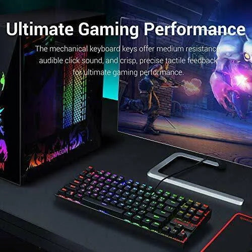 60% Compact RGB 87 Key Mechanical Gaming Keyboard P878