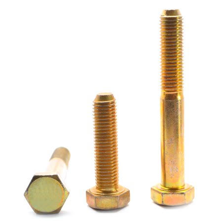 5/8 inch-11 x 1 3/4 inch Grade 8 Hex Cap Screw Alloy Steel Yellow Zinc Plated T13253