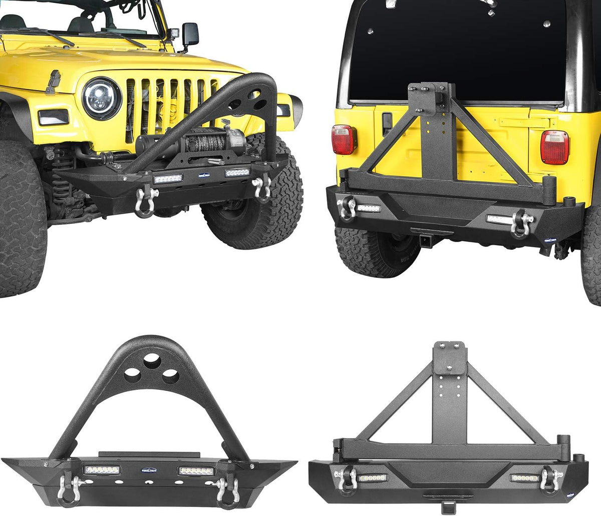 Front & Rear Bumper Combo with Tire Carrier M1502