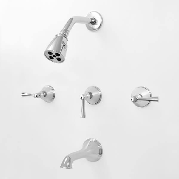 Three Valve Tub u0026 Shower Set Polished Nickel D824