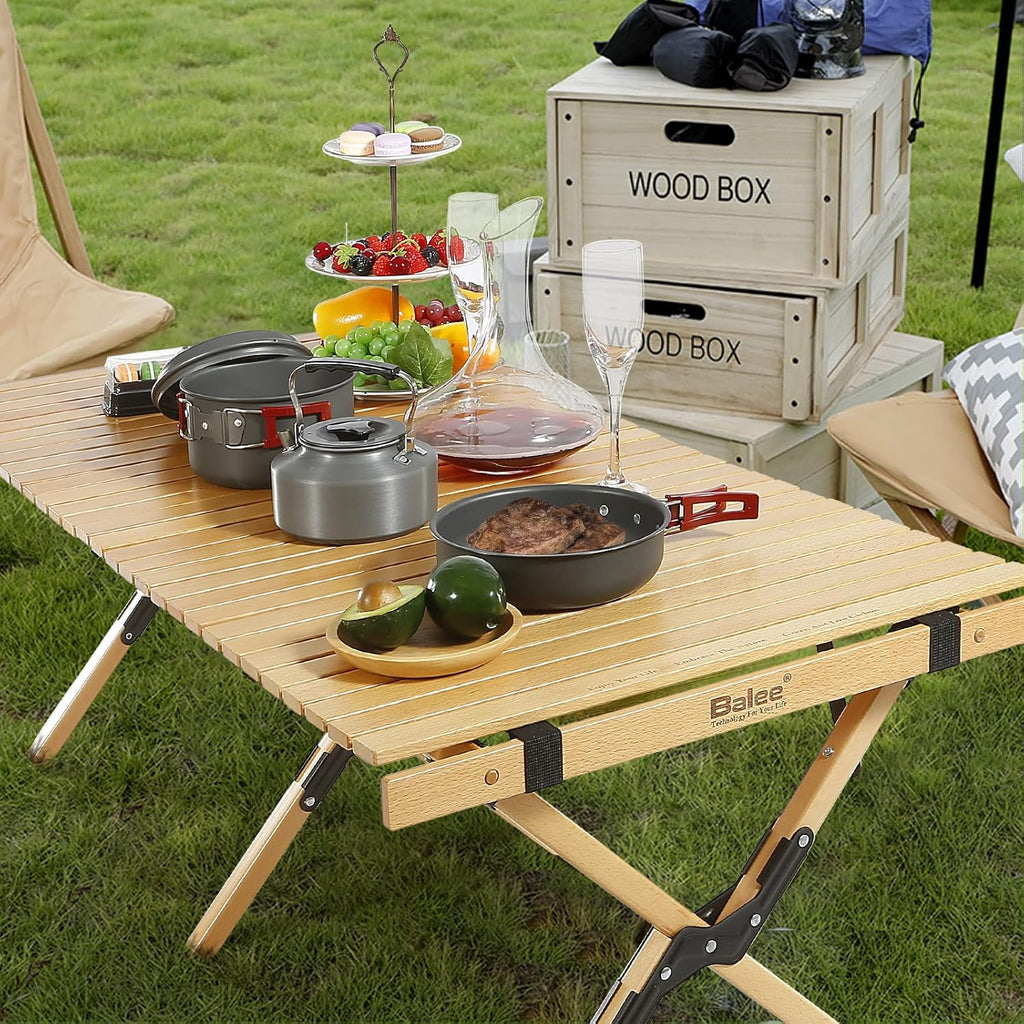 4ft Folding Wood Picnic Table with Carry Bag M98674
