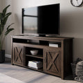 Wood Electric Fireplace TV Stand for TVs up to 55 Inches with Shelves and Cabinets A92697